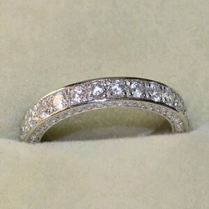 New-Stackable CZEternity 925 Sterling Silver Band.